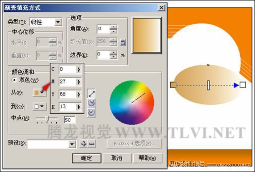 在CorelDRAW中使用漸變填充對(duì)象,破洛洛
