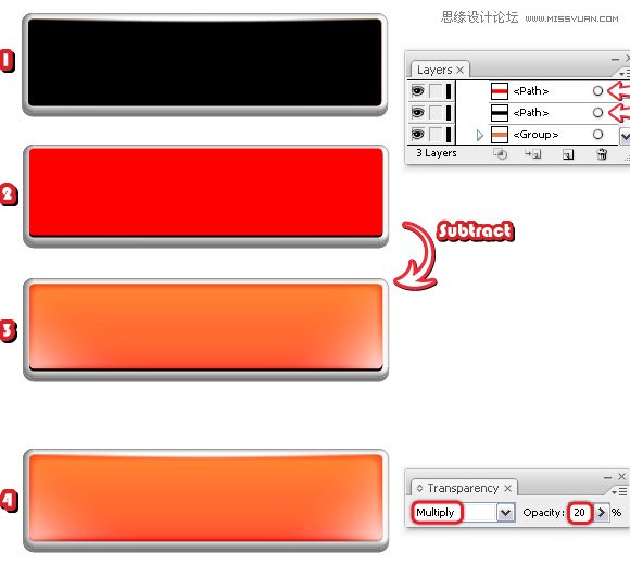 Illustrator實(shí)例教程：使用3D效果制作網(wǎng)頁按鈕,破洛洛