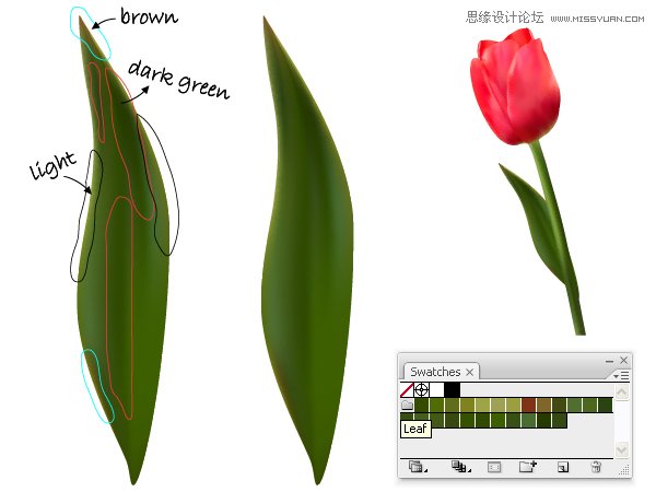 Illustrator繪制時(shí)尚唯美的玫瑰花和花屏,PS教程,思緣教程網(wǎng)