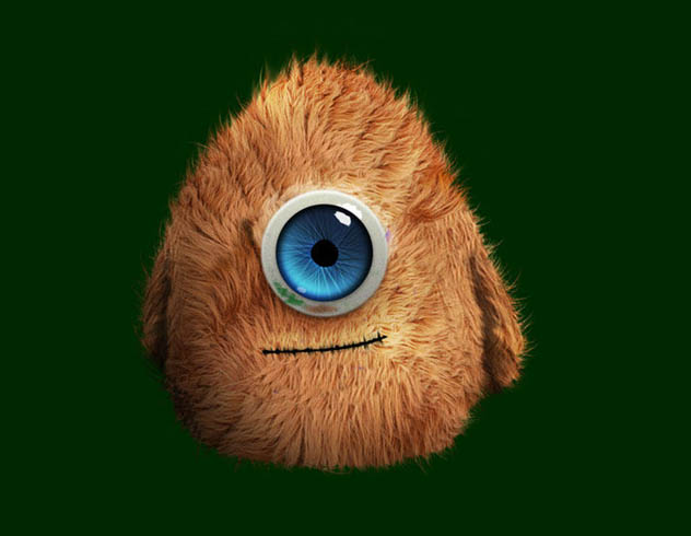 Photoshop鼠繪一只獨(dú)眼毛怪教程