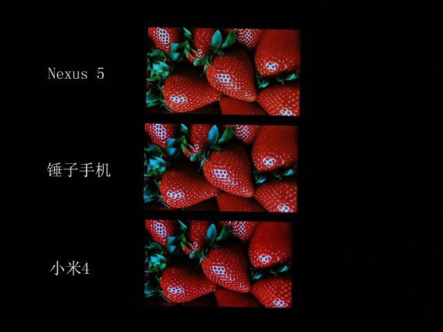 JDI夏普LG之戰(zhàn) 米4/錘子/Nexus 5屏對(duì)比 