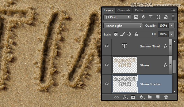 Photoshop制作逼真的在沙灘寫字的效果教程