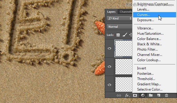 Photoshop制作逼真的在沙灘寫字的效果教程