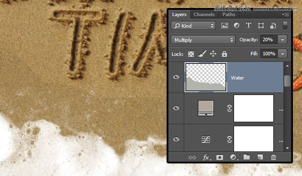 Photoshop制作逼真的在沙灘寫字的效果教程