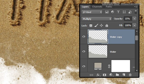 Photoshop制作逼真的在沙灘寫字的效果教程