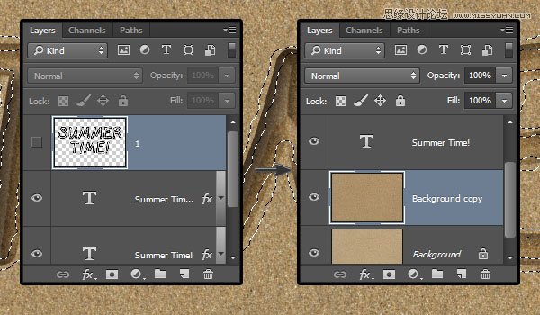 Photoshop制作逼真的在沙灘寫字的效果教程