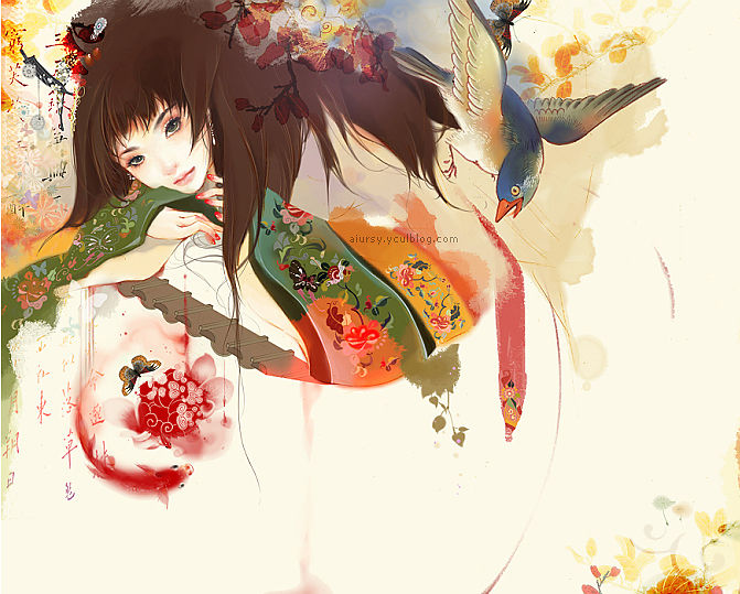 Photoshop制作唯美喜慶的新年人物簽名效果圖