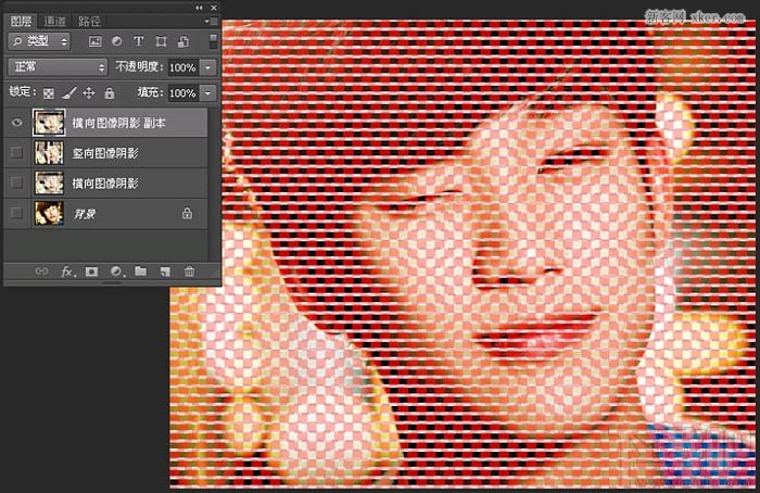 利用Photoshop CC自定義圖案及快速蒙版制作個(gè)性編織效果教程