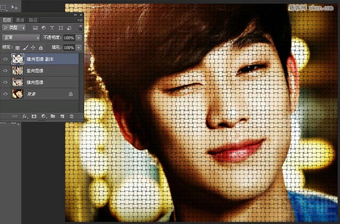 利用Photoshop CC自定義圖案及快速蒙版制作個(gè)性編織效果教程