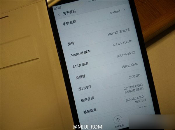 看 紅米Note也有MIUI 6了