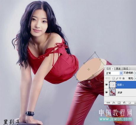 PS合成身體斷裂的水果女生照片特效教程