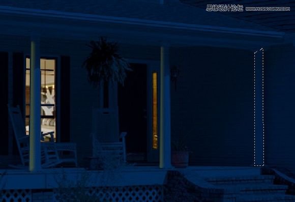 Photoshop把白天的別墅照片調(diào)成逼真的夜景效果