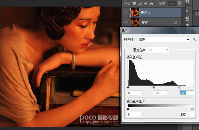 用PS打造美女人像照片的油畫風(fēng)格懷舊效果圖