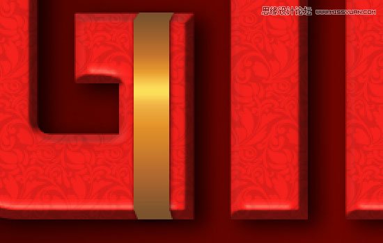 Photoshop制作喜庆风格的3D包装盒立体字教程