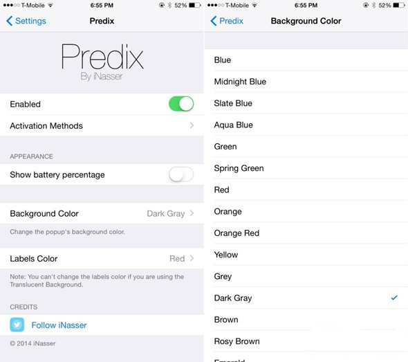 iOS8越獄新插件Predix：提供最貼心的電量提醒功能