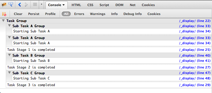 JavaScript中的console.group()函数详细介绍