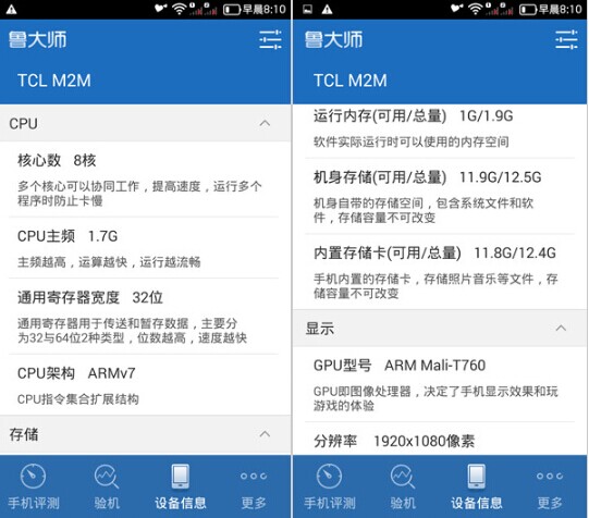 TCL么么噠3N跑分