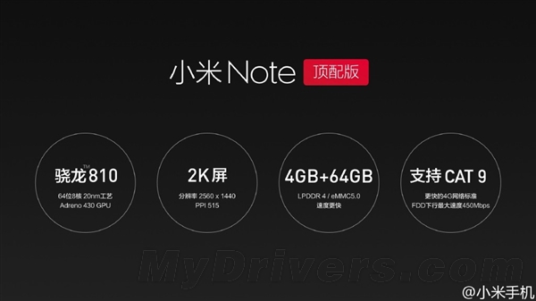 太狠了！小米Note頂配版發(fā)布