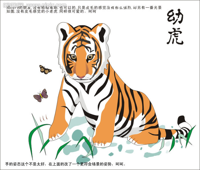 CDR绘制可爱的幼虎  CDR实例教程