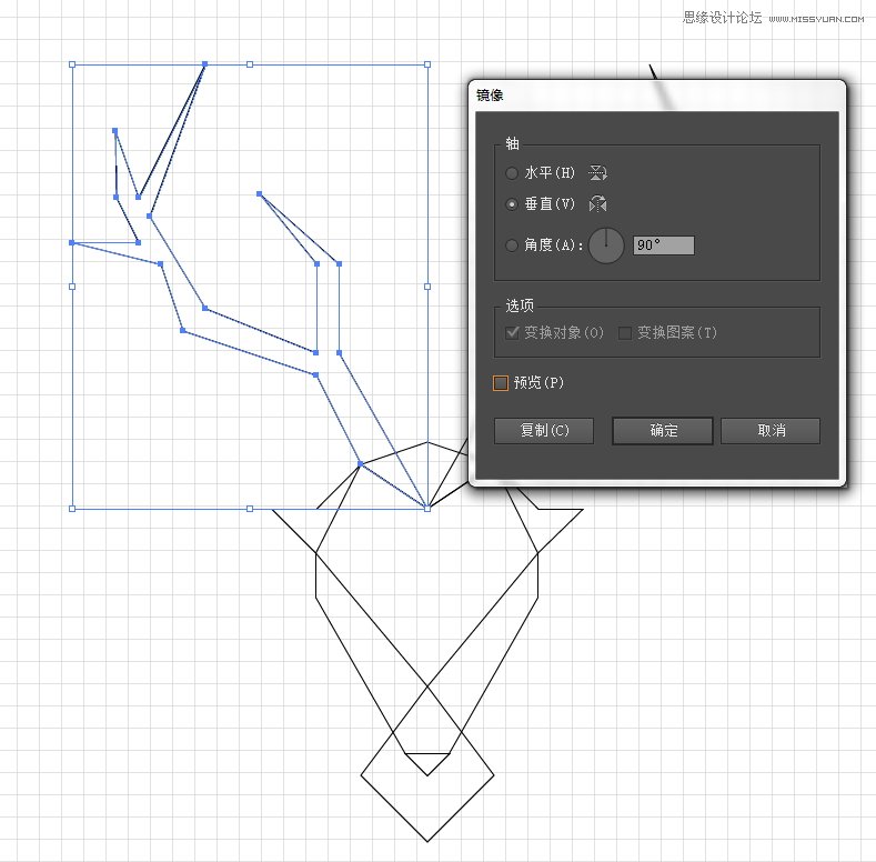 Illustrator繪制簡約時(shí)尚的鹿形LOGO教程,PS教程,思緣教程網(wǎng)