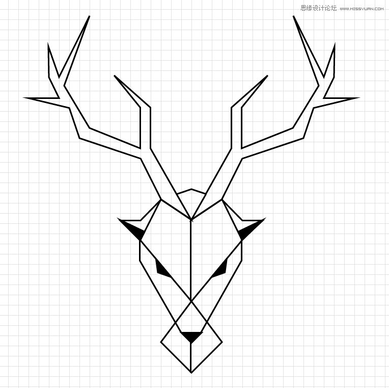 Illustrator繪制簡約時(shí)尚的鹿形LOGO教程,PS教程,思緣教程網(wǎng)