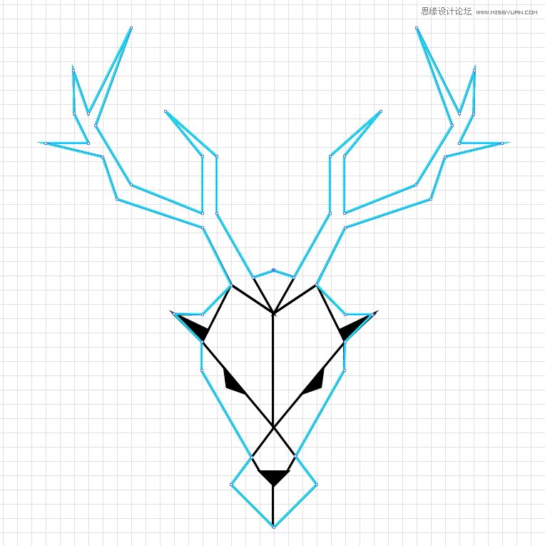 Illustrator繪制簡約時(shí)尚的鹿形LOGO教程,PS教程,思緣教程網(wǎng)