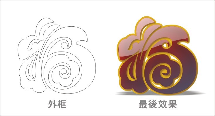 CDR制作吸塑效果  CDR实例教程
