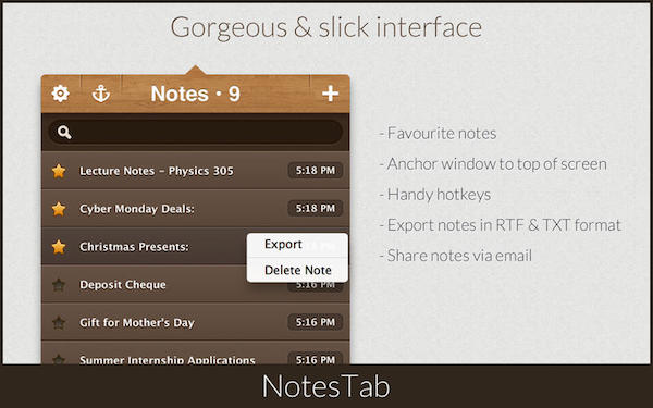 NotesTab mac版下载 NotesTab for mac v4.6 苹果电脑版 下载--六神源码网