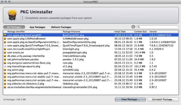 pkg文件徹底刪除工具 Uninstallpkg for Mac v1.1.8 蘋果電腦版