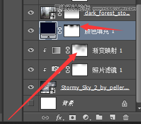 Photoshop合成恐怖效果的森林人像場景