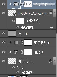 Photoshop合成恐怖效果的森林人像場景