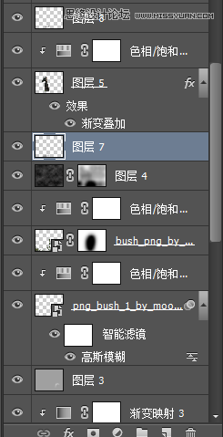 Photoshop合成恐怖效果的森林人像場景