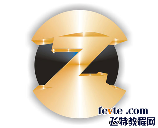 CDR绘制金属质感标志 CDR实例教程