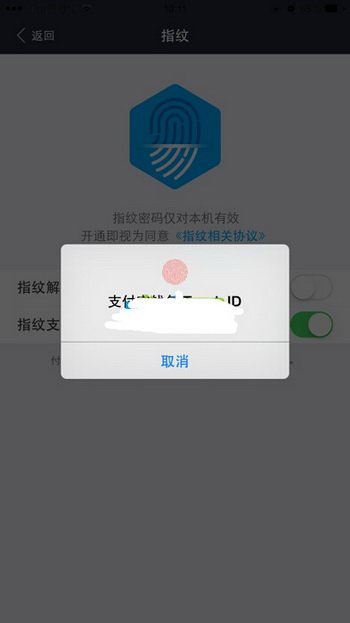 支付寶指紋解鎖怎么設置 支付寶錢包指紋解鎖設置教程圖5