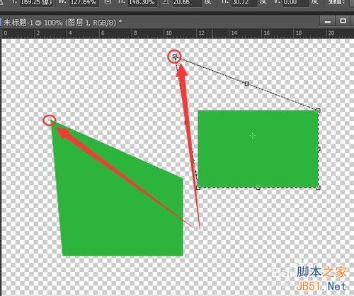 photoshop选区或选区及图像的变换方式及差异教程