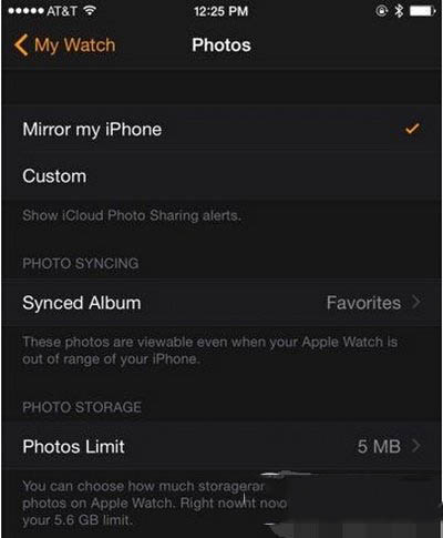 iphone上照片同步到apple watch圖文教程1