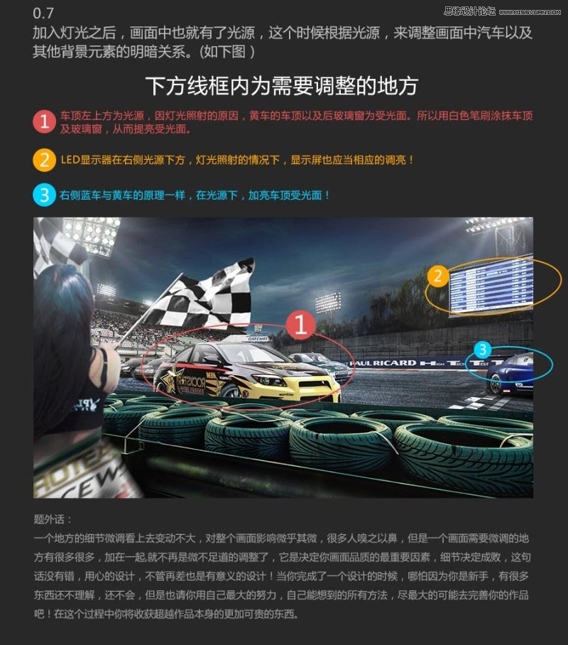 使用Photoshop合成冷色調(diào)賽車(chē)廣告的海報(bào)圖文教程