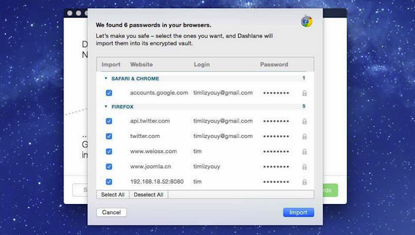 Dashlane mac版下載