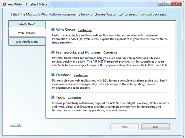 Microsoft Web平台安装Web Platform Installer(Web PI) 5.0 官方在线版 下载--六神源码网