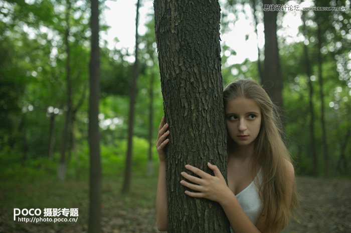 PS調出秋季唯美藝術效果的森林人像教程
