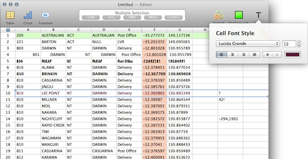 TableEdit for mac V1.0 蘋果電腦版