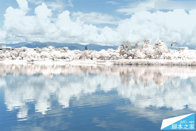 Photoshop將外景風(fēng)光大片調(diào)出IR紅外線濾鏡的超夢幻雪景照片