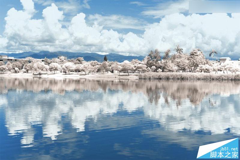 Photoshop將外景風(fēng)光大片調(diào)出IR紅外線濾鏡的超夢幻雪景照片