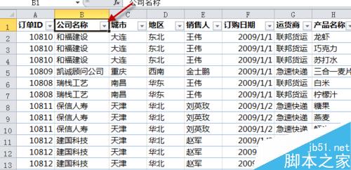 Excel 2010篩選中的搜索功能