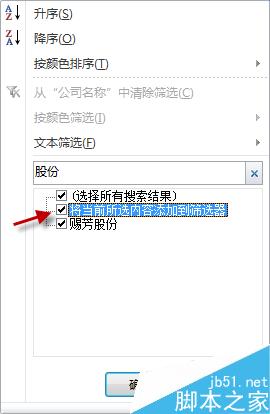 Excel 2010篩選中的搜索功能