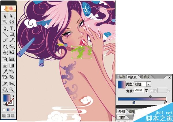 AI繪制潮流插畫教程 腳本之家 AI實(shí)例教程