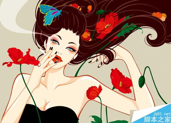 AI繪制潮流插畫教程 腳本之家 AI實(shí)例教程