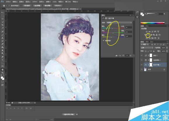 Photoshop結(jié)合SAI手繪板將古典美女打造夢幻仿手繪照片效果