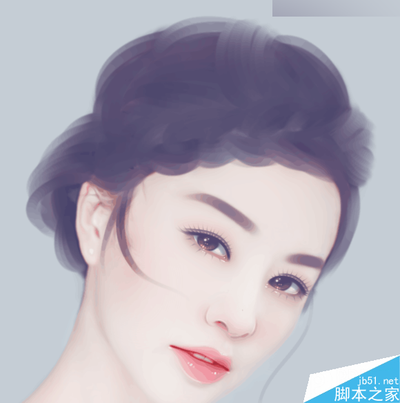 Photoshop結(jié)合SAI手繪板將古典美女打造夢幻仿手繪照片效果