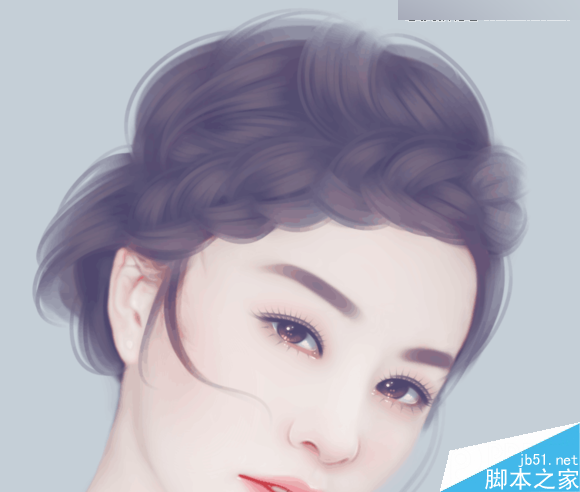 Photoshop結(jié)合SAI手繪板將古典美女打造夢幻仿手繪照片效果